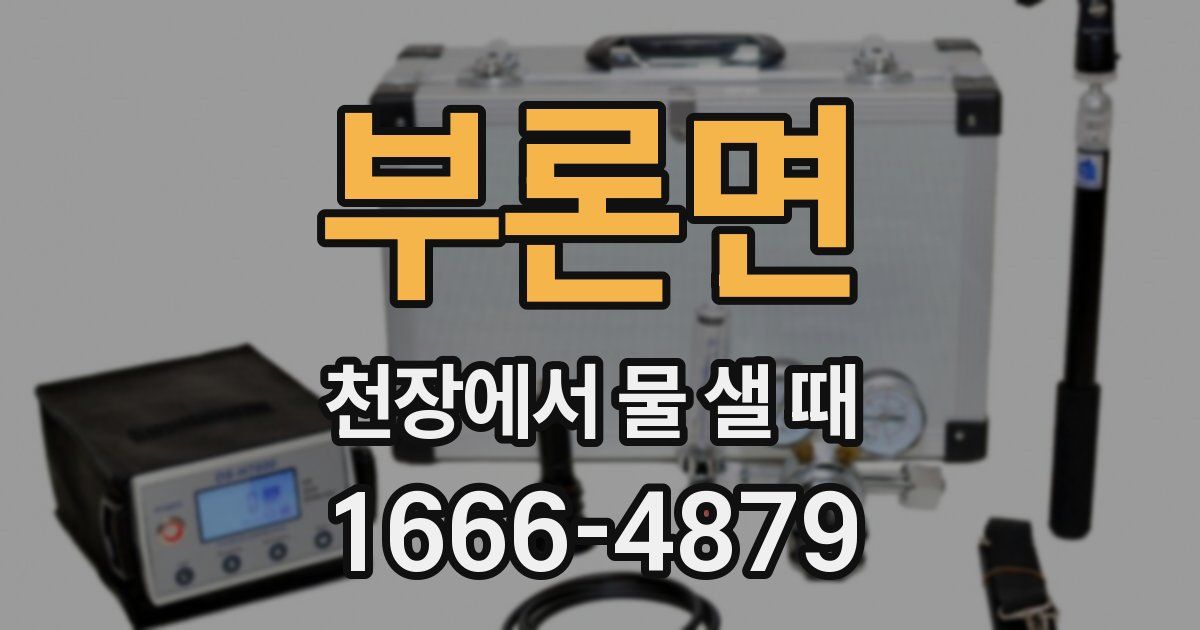 부론면 천장에서 물 샐 때