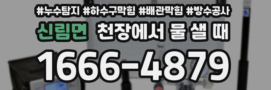 신림면 천장에서 물 샐 때