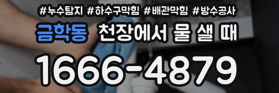 금학동 천장에서 물 샐 때
