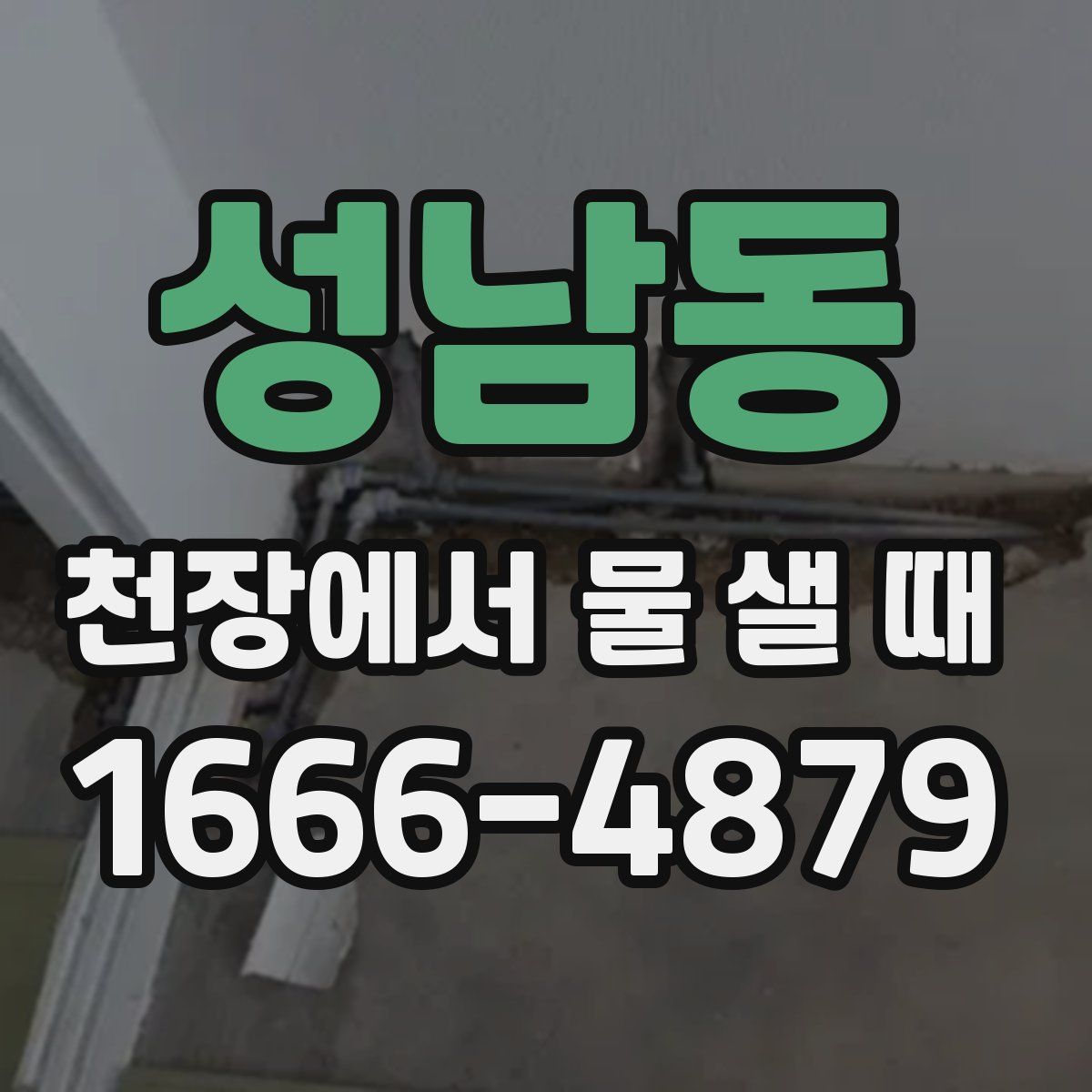 성남동 천장에서 물 샐 때