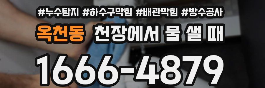 옥천동 천장에서 물 샐 때