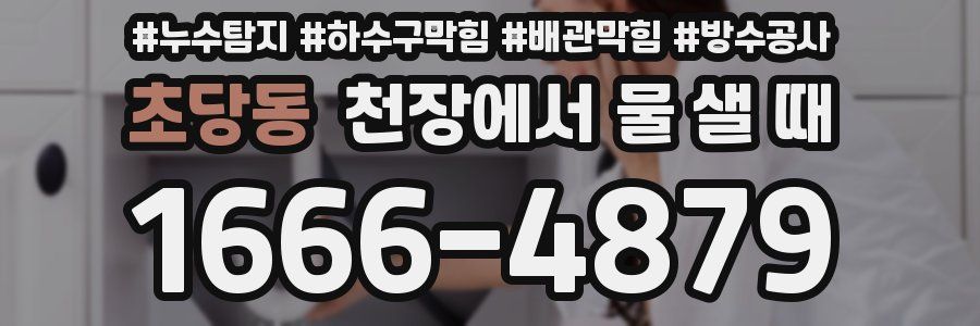 초당동 천장에서 물 샐 때