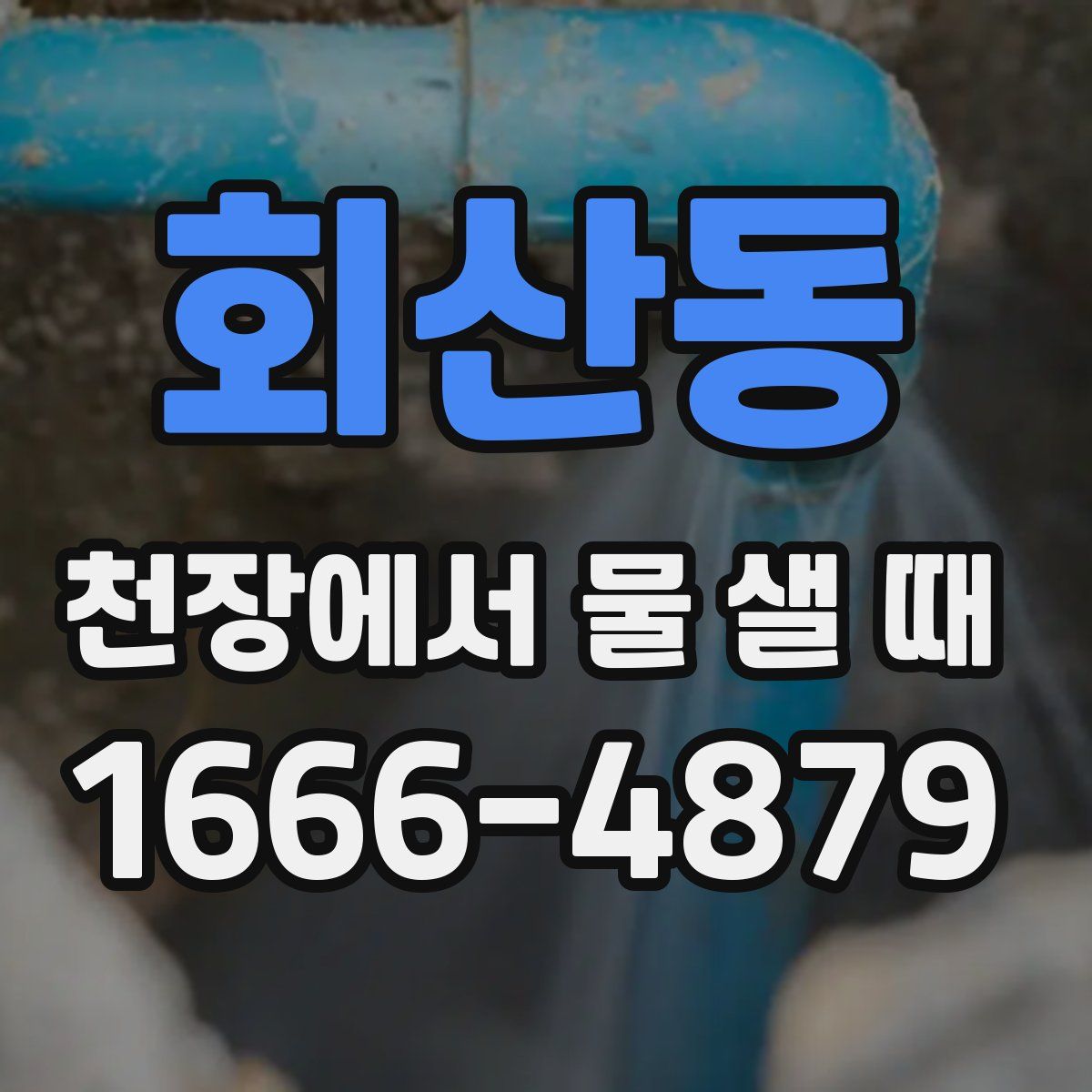 회산동 천장에서 물 샐 때