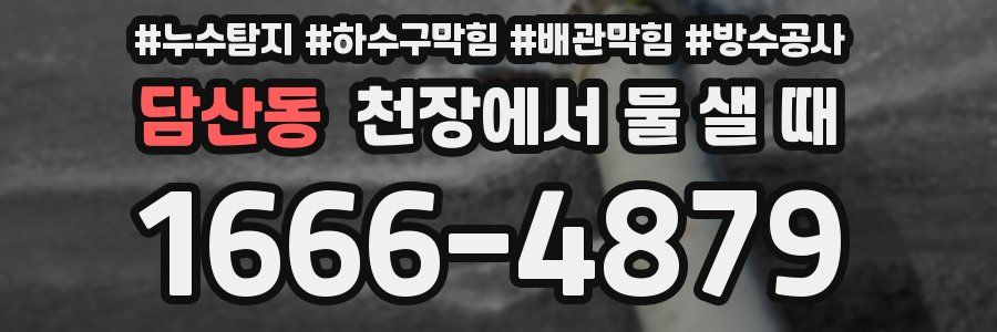 담산동 천장에서 물 샐 때