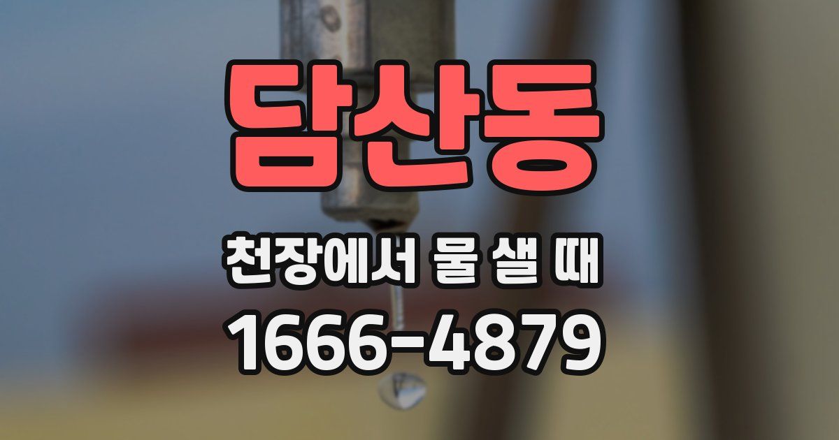 담산동 천장에서 물 샐 때