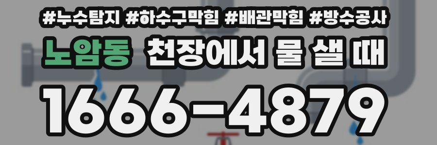 노암동 천장에서 물 샐 때
