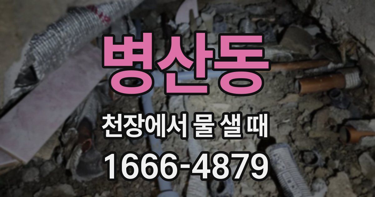 병산동 천장에서 물 샐 때