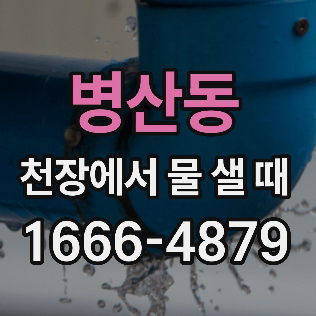 병산동 천장에서 물 샐 때