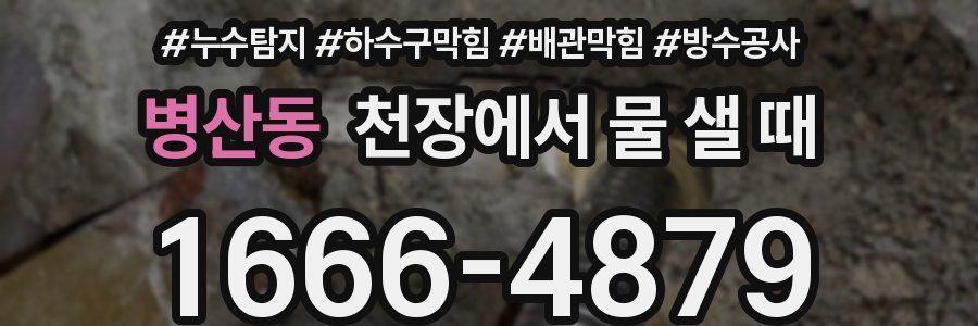병산동 천장에서 물 샐 때