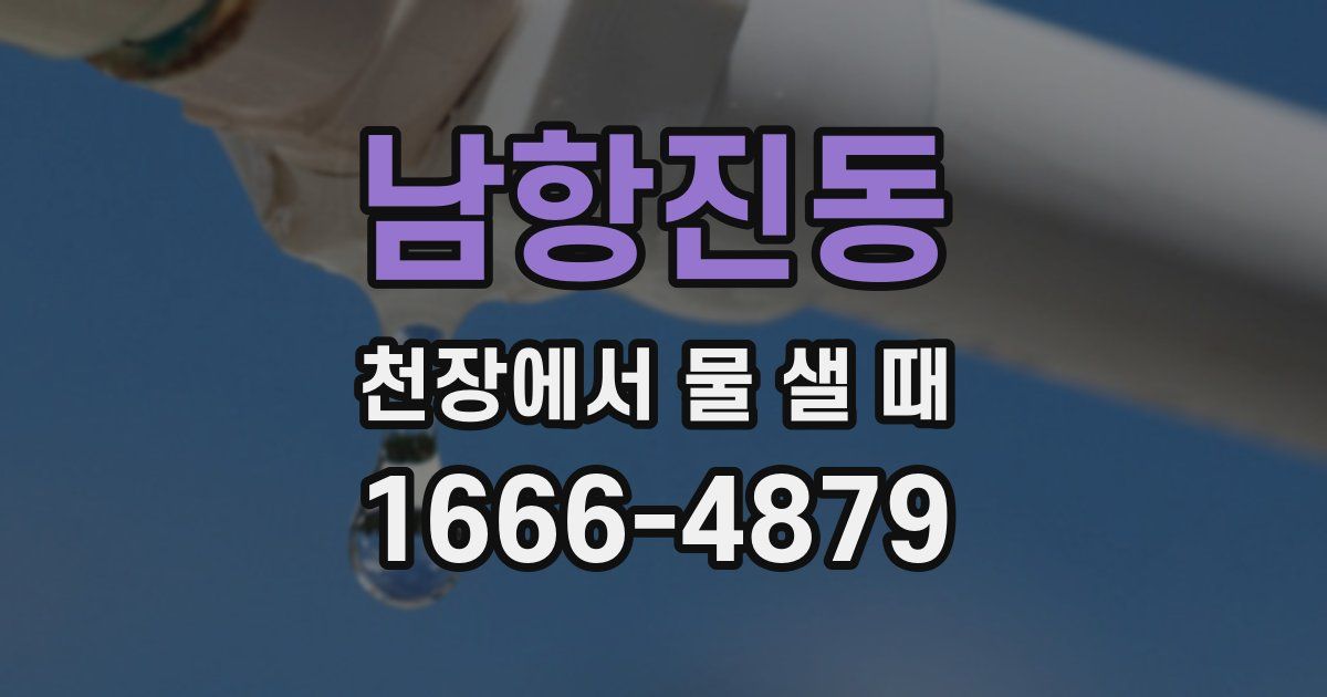 남항진동 천장에서 물 샐 때