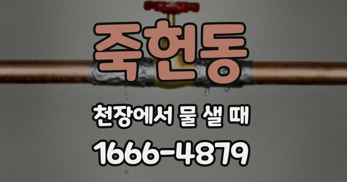 죽헌동 천장에서 물 샐 때