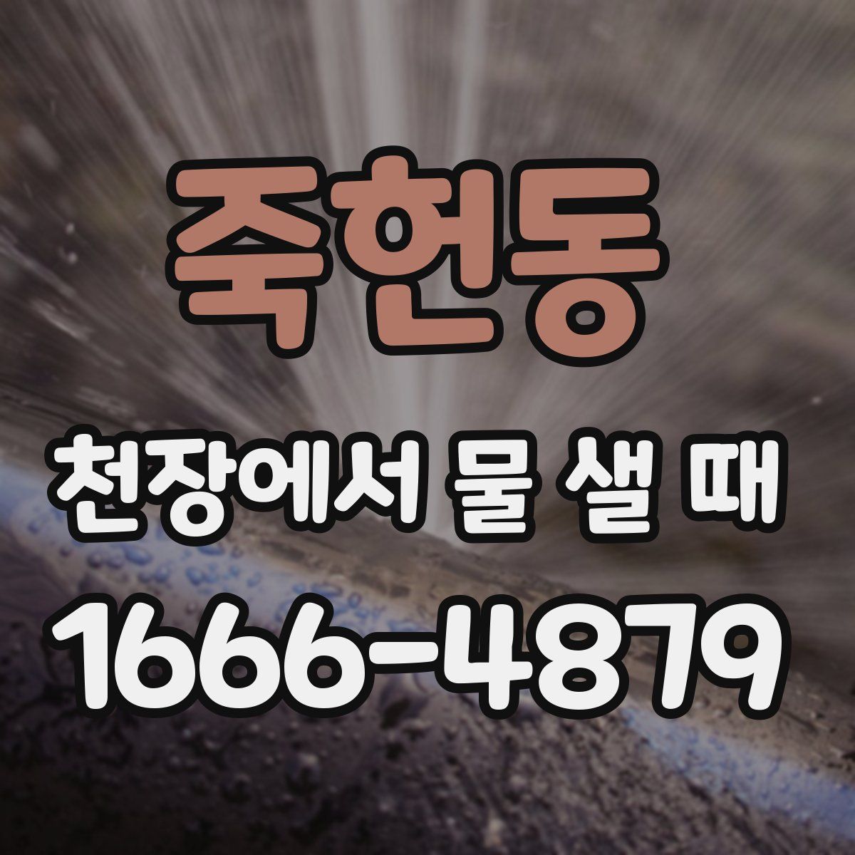 죽헌동 천장에서 물 샐 때