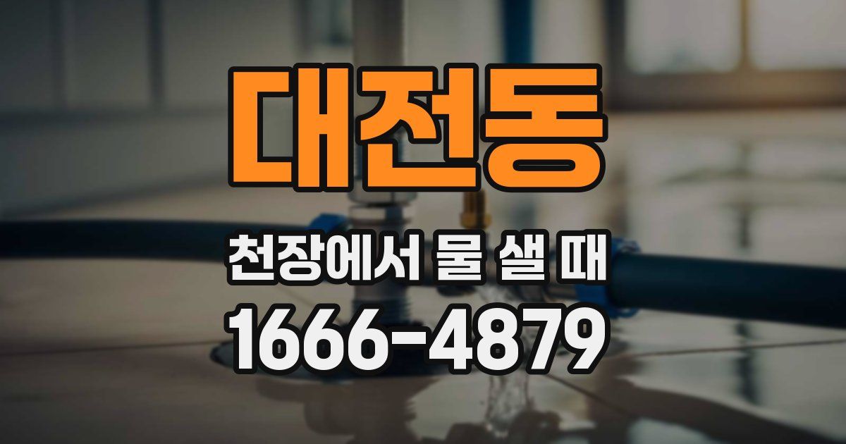 대전동 천장에서 물 샐 때