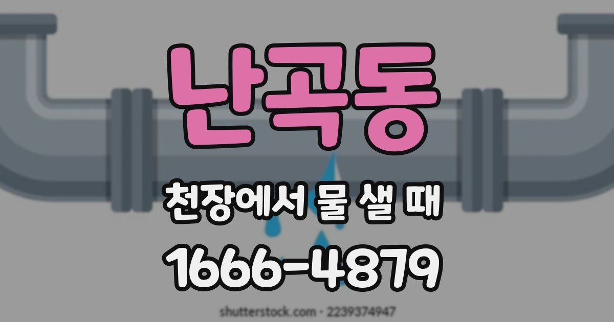 난곡동 천장에서 물 샐 때