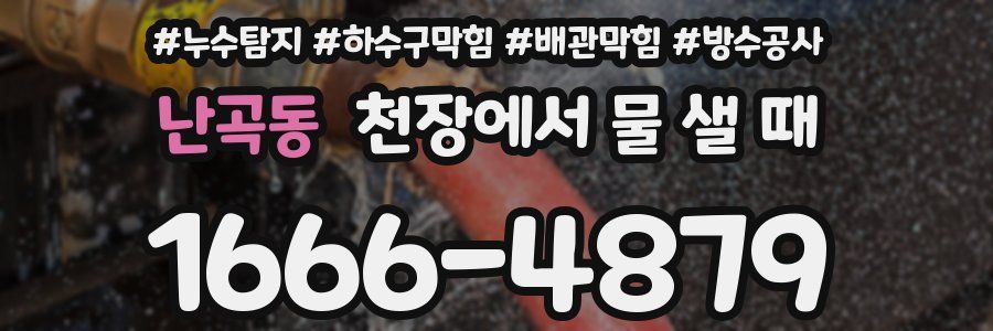 난곡동 천장에서 물 샐 때