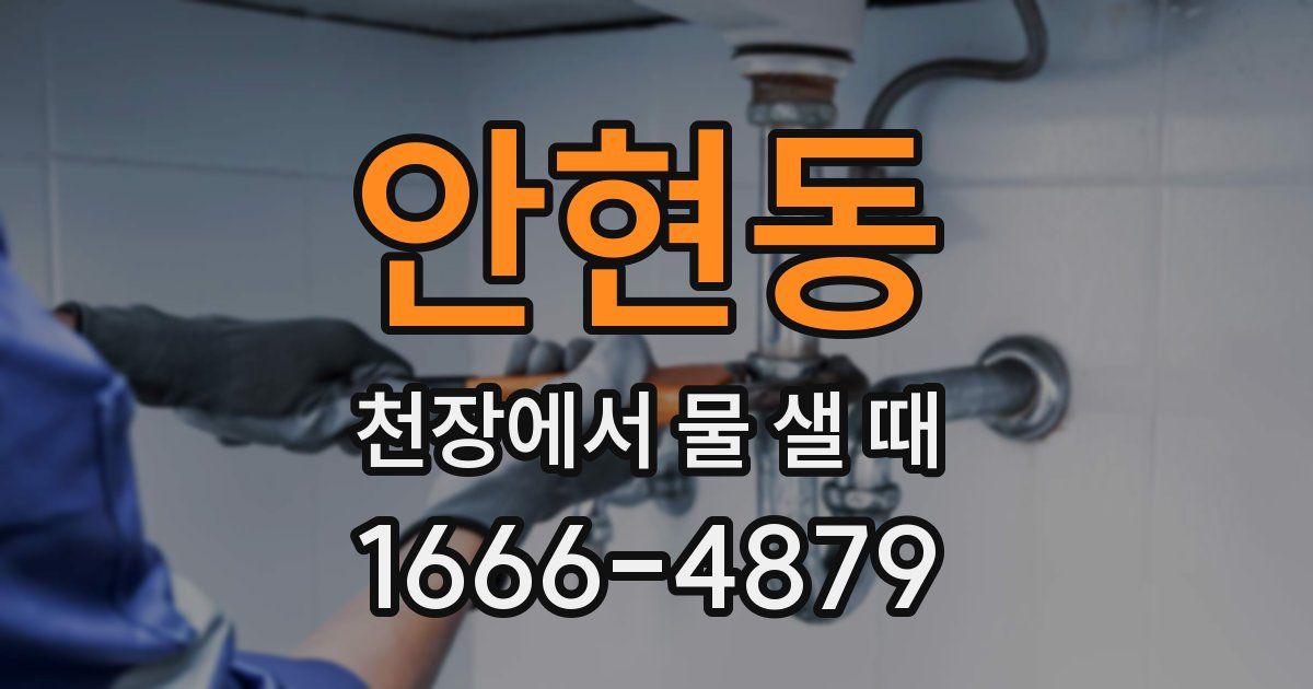 안현동 천장에서 물 샐 때