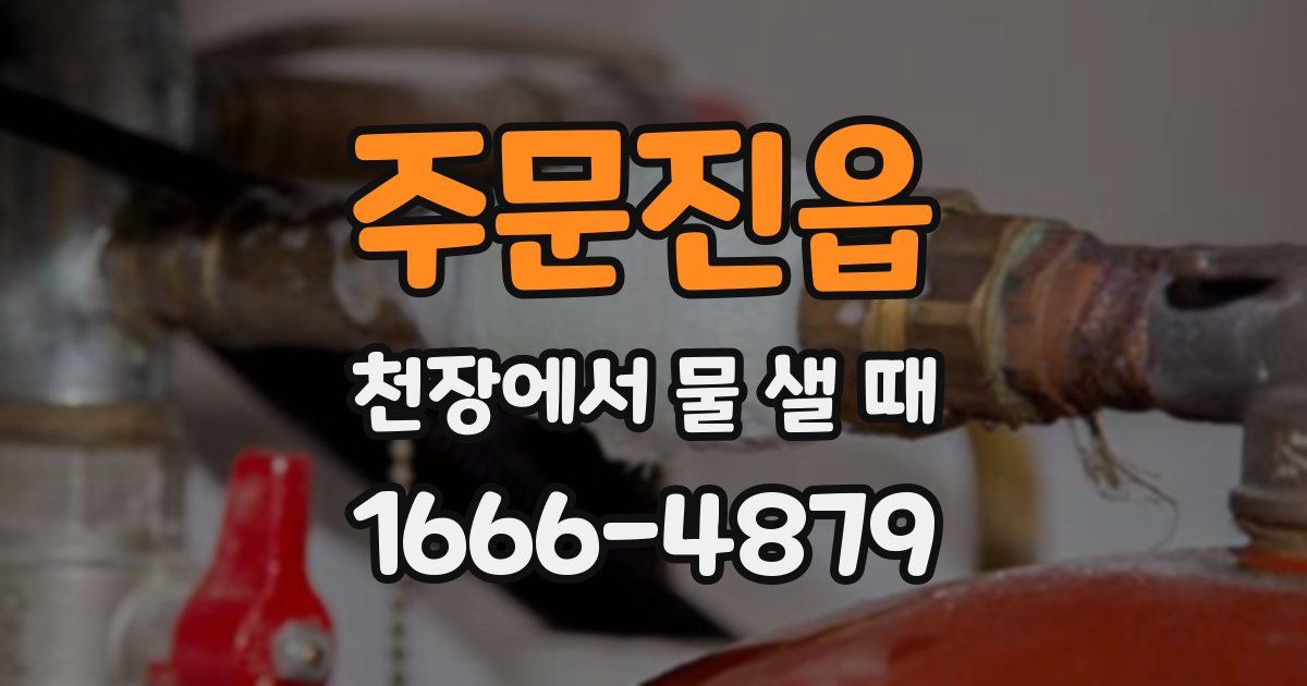 주문진읍 천장에서 물 샐 때