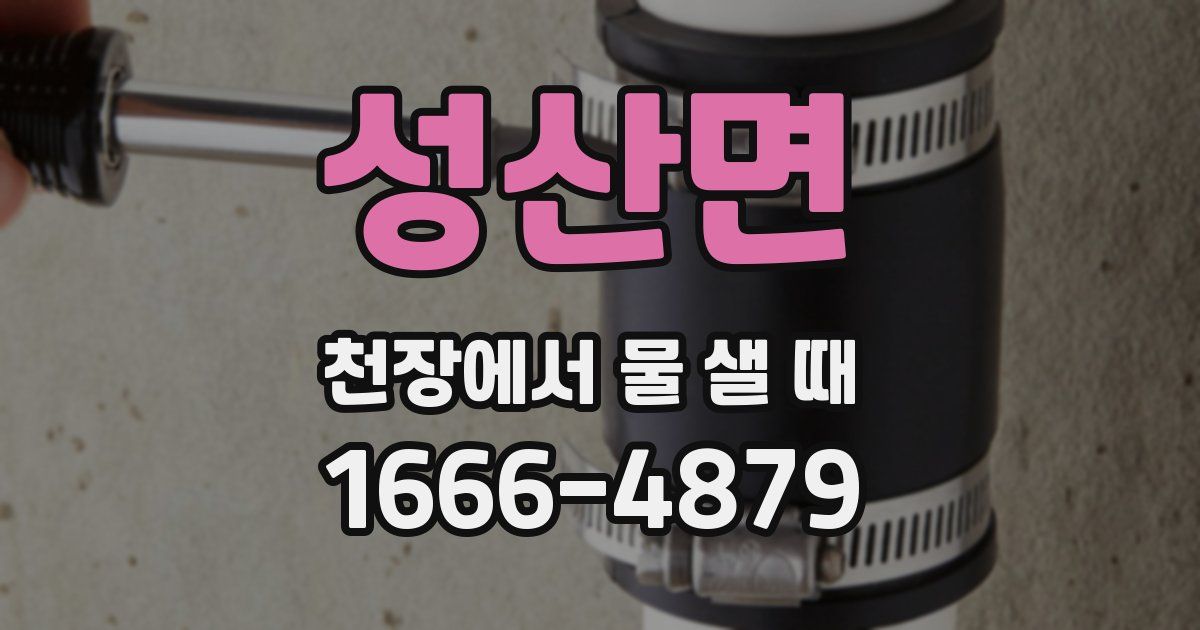 성산면 천장에서 물 샐 때