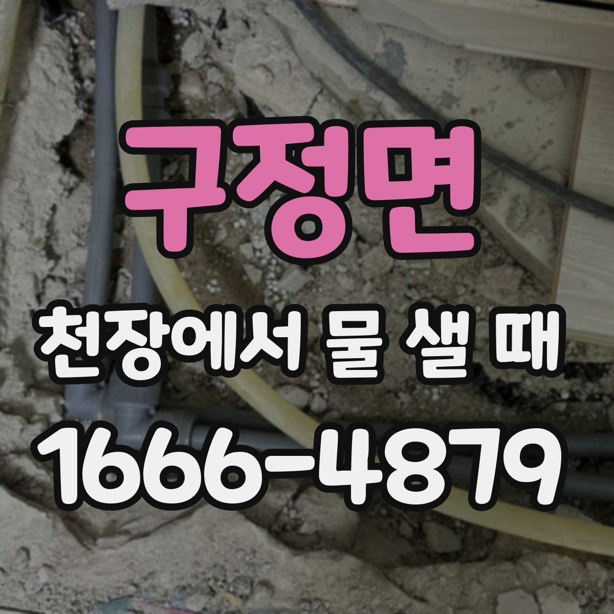 구정면 천장에서 물 샐 때