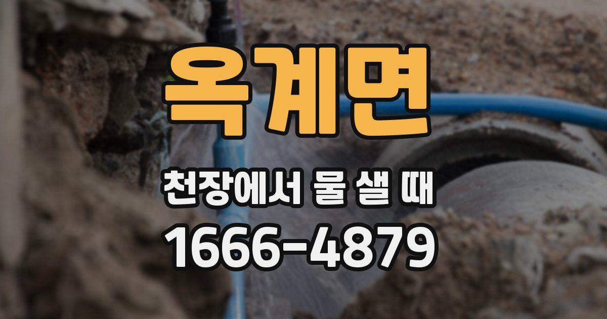 옥계면 천장에서 물 샐 때