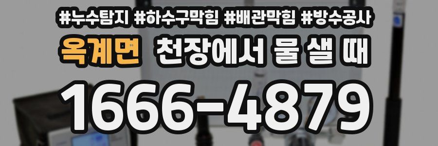 옥계면 천장에서 물 샐 때