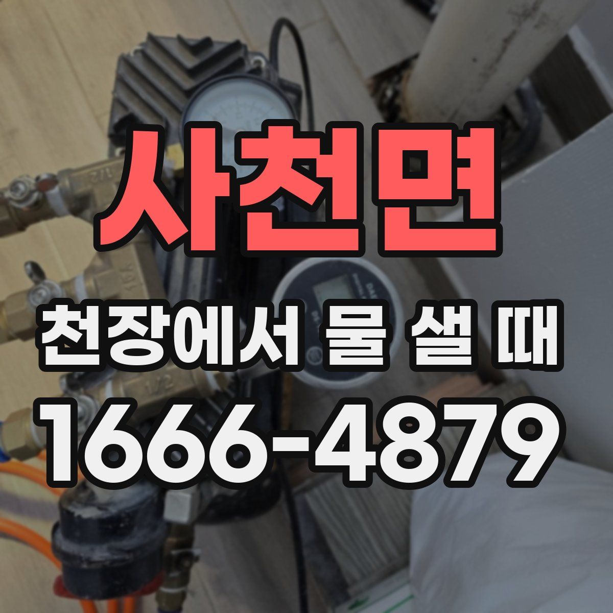 사천면 천장에서 물 샐 때