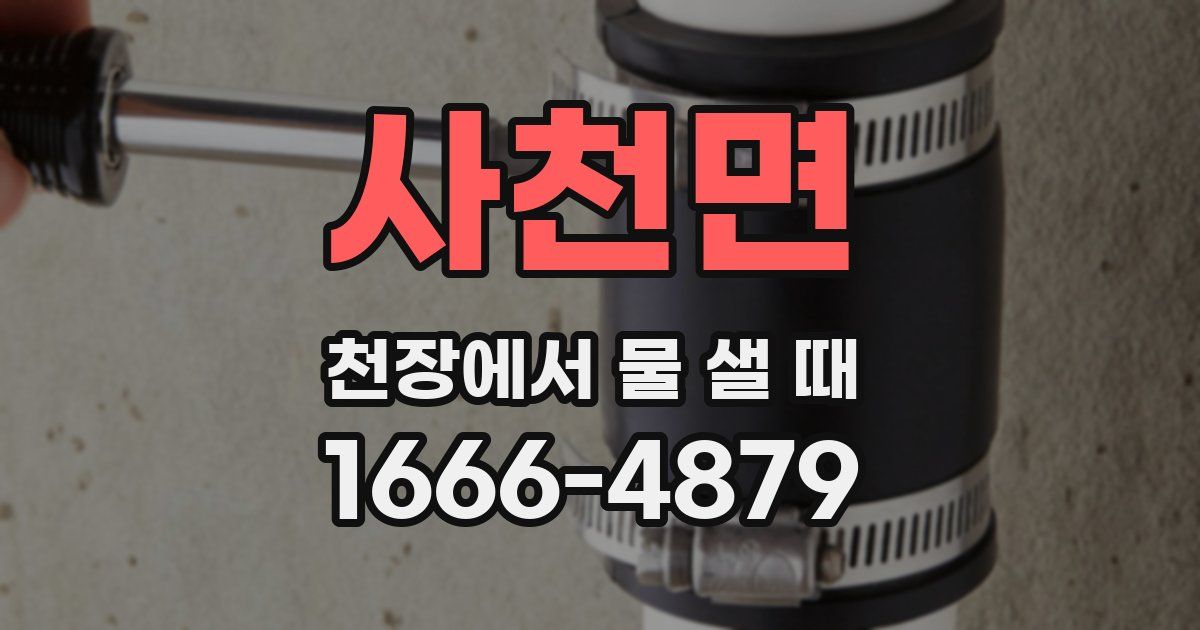사천면 천장에서 물 샐 때