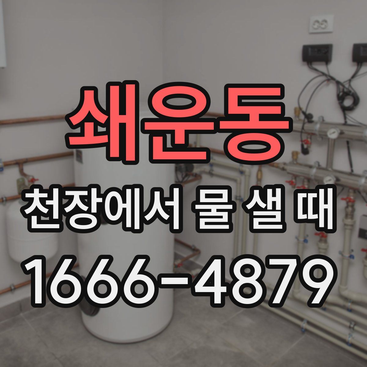 쇄운동 천장에서 물 샐 때