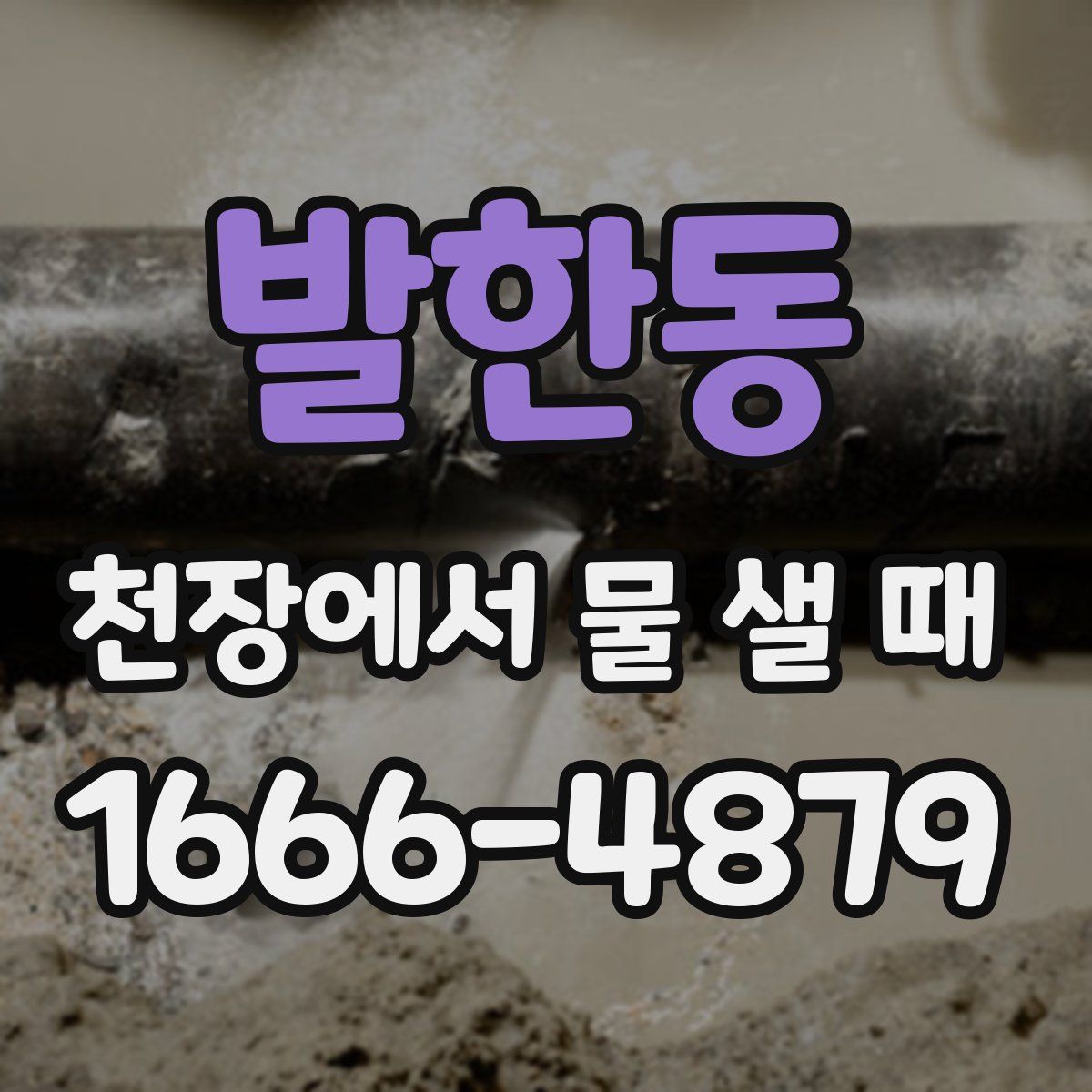 발한동 천장에서 물 샐 때