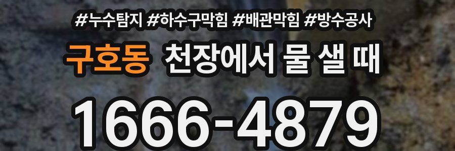 구호동 천장에서 물 샐 때