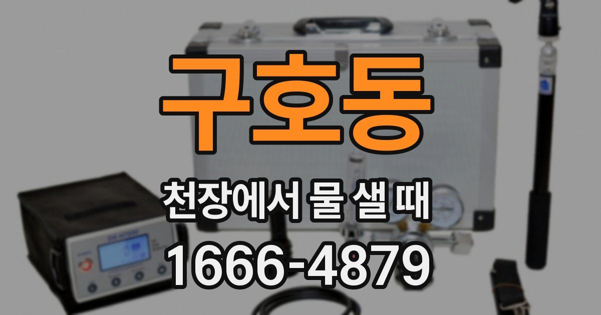 구호동 천장에서 물 샐 때