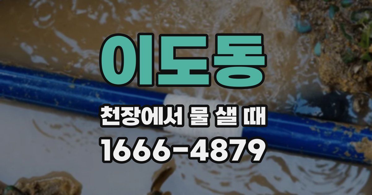 이도동 천장에서 물 샐 때