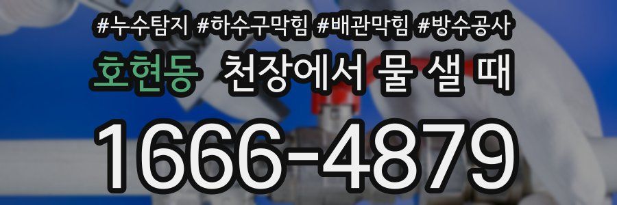 호현동 천장에서 물 샐 때
