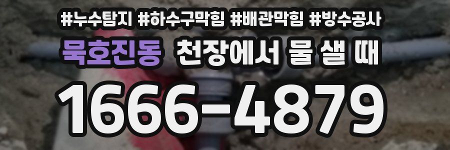 묵호진동 천장에서 물 샐 때