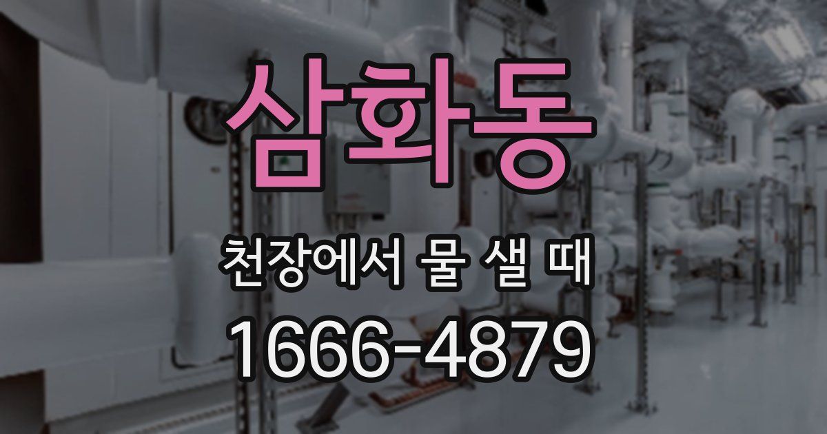 삼화동 천장에서 물 샐 때