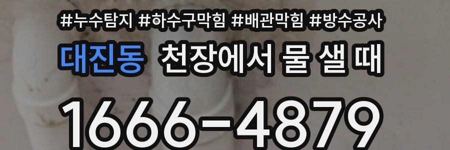 대진동 천장에서 물 샐 때
