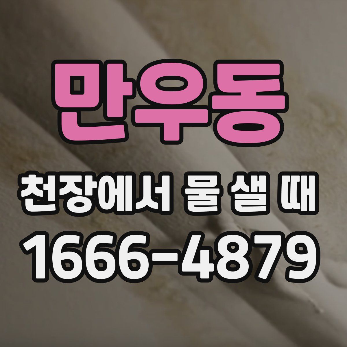 만우동 천장에서 물 샐 때