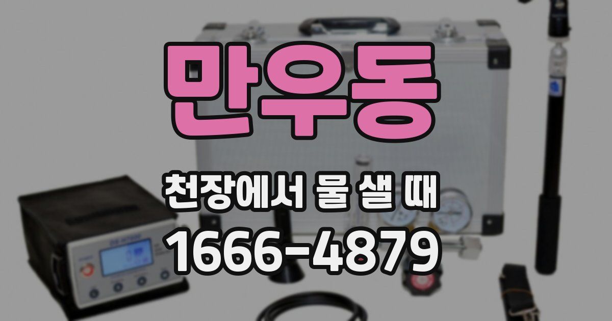 만우동 천장에서 물 샐 때
