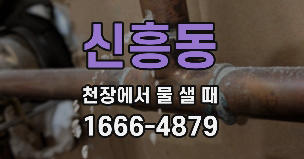 신흥동 천장에서 물 샐 때