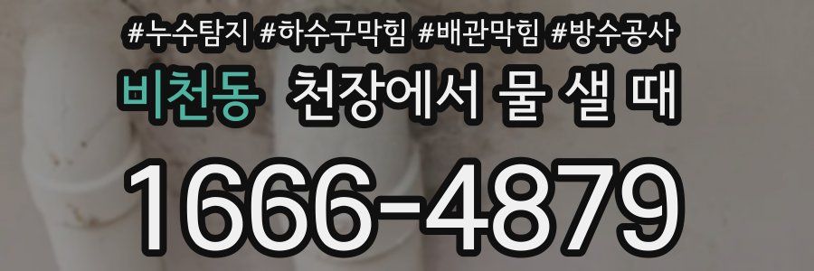 비천동 천장에서 물 샐 때
