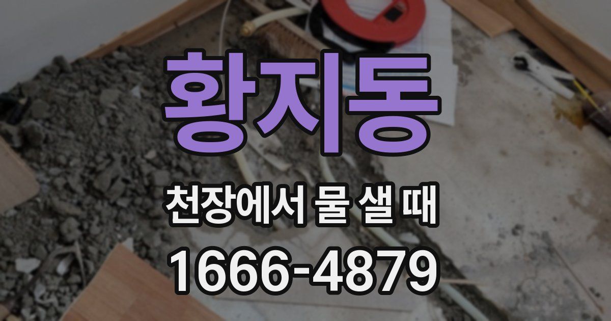 황지동 천장에서 물 샐 때