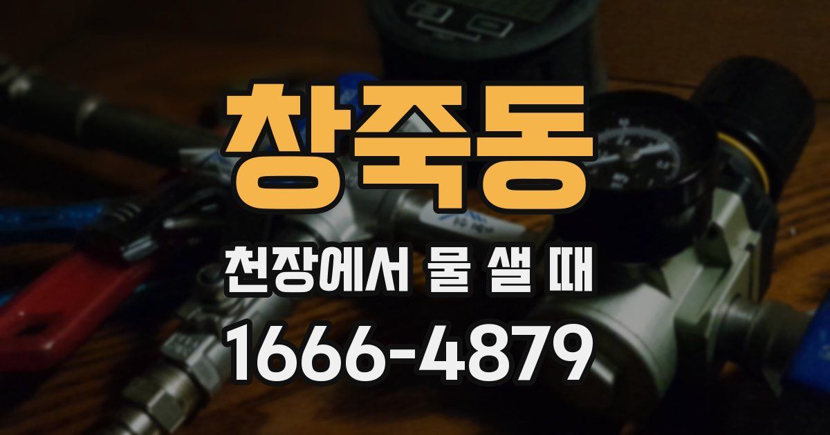 창죽동 천장에서 물 샐 때