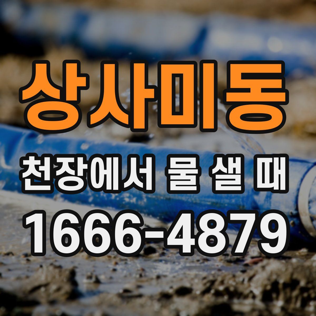 상사미동 천장에서 물 샐 때