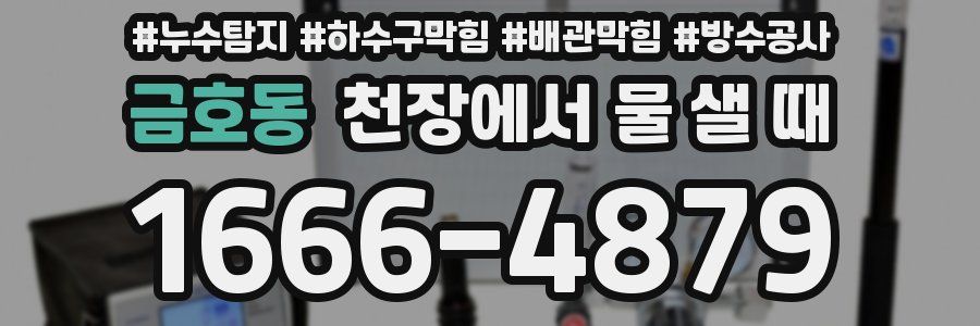 금호동 천장에서 물 샐 때
