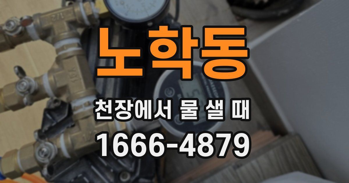 노학동 천장에서 물 샐 때
