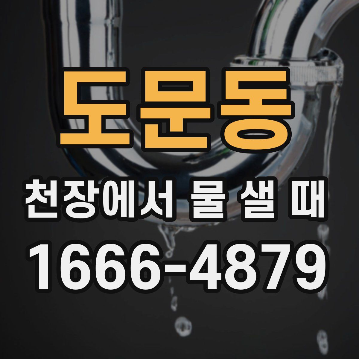 도문동 천장에서 물 샐 때
