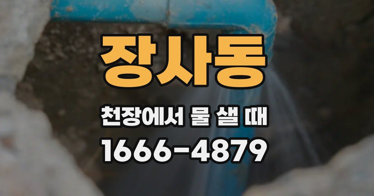 장사동 천장에서 물 샐 때