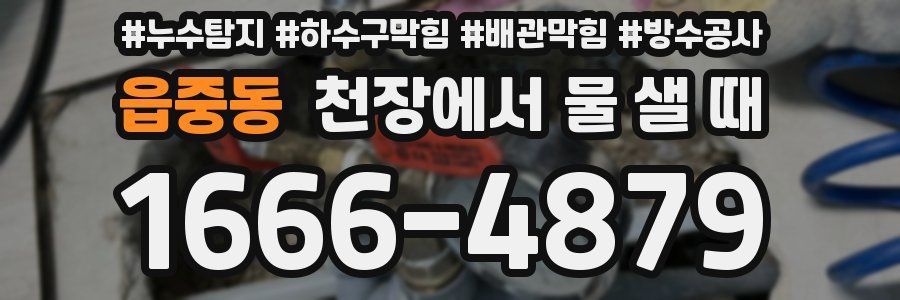 읍중동 천장에서 물 샐 때
