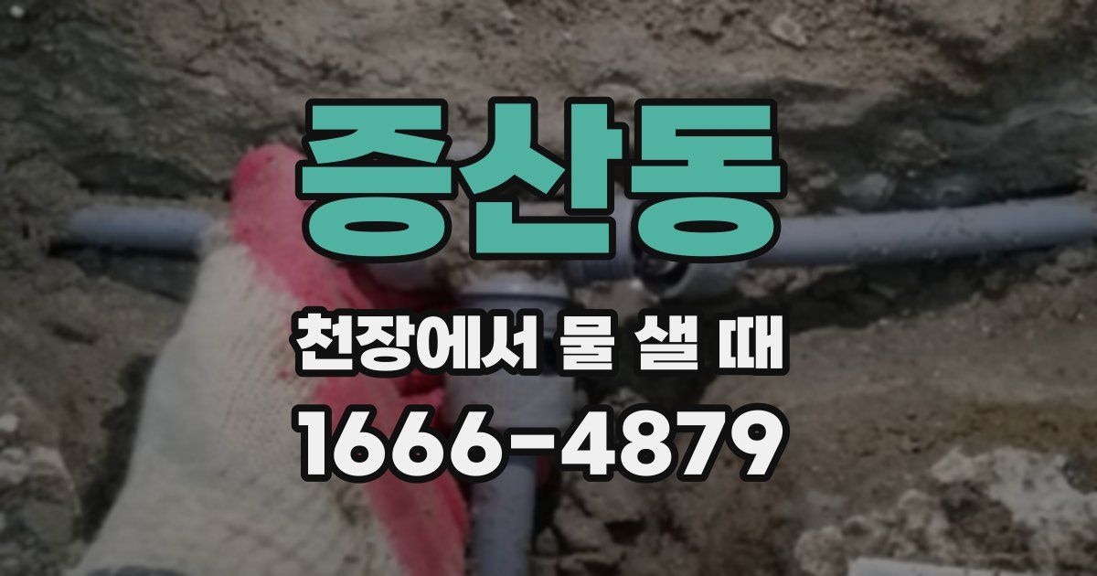 증산동 천장에서 물 샐 때