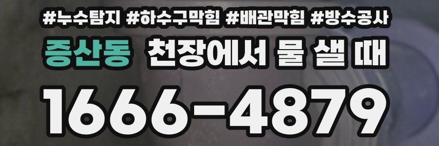 증산동 천장에서 물 샐 때